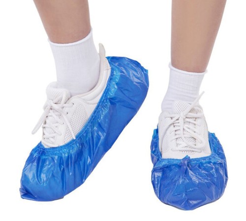 Бахилы КОМПЛЕКТ 100 штук (50 пар), ОЧЕНЬ ПРОЧНЫЕ, двойная резинка, 40х14, 52 мкм, 6 г, ELEGREEN, 2-8/18/2р-С-С