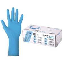 Перчатки латексные смотровые сверхпрочные SFM HIGH RISK LX 1160, Германия, 25 пар (50 штук), размер 6-7, S (малый)