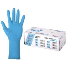 Перчатки латексные смотровые сверхпрочные SFM HIGH RISK LX 1160, Германия, 25 пар (50 штук), размер 9-10, XL (очень большой)