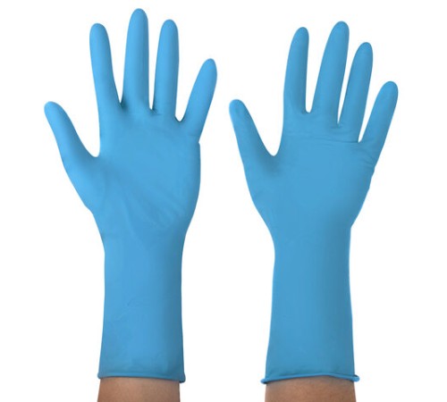 Перчатки латексные смотровые сверхпрочные SFM HIGH RISK LX 1160, Германия, 25 пар (50 штук), размер 9-10, XL (очень большой)