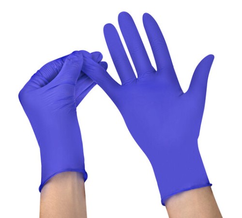 Перчатки нитриловые смотровые SFM Supersoft N135, Германия, 100 пар (200 штук), размер 6-7, S (малый), фиолетовые