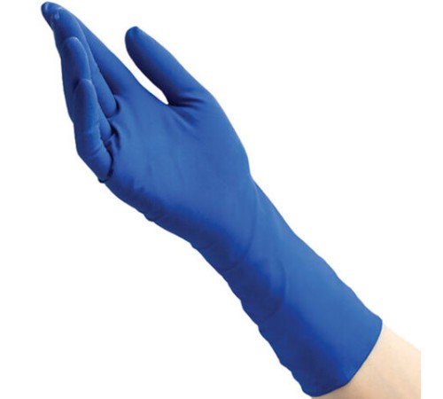 Перчатки латексные смотровые 25 пар (50 штук), прочные, размер 8-9, L (большой), BENOVY High Risk