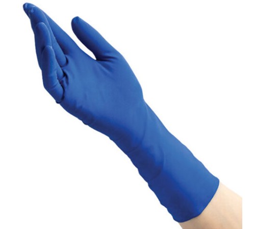 Перчатки латексные смотровые 25 пар (50 штук), прочные, размер 7-8, M (средний), BENOVY High Risk