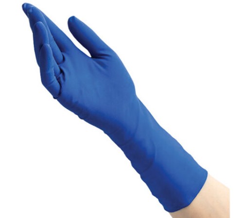 Перчатки латексные смотровые 25 пар (50 штук), прочные, размер 6-7, S (малый), BENOVY High Risk