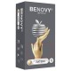 Перчатки латексные смотровые 50 пар (100 штук), размер 6-7, S (малый), бежевые, BENOVY Latex Chlorinated