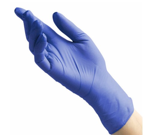 Перчатки нитриловые смотровые 50 пар (100 штук), размер 7-8, M (средний), сиреневые, BENOVY MultiColor