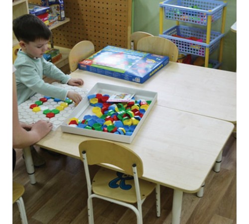 Стулья детские "Яшка", комплект 2 шт., регулируемые, рост 1-3 (100-145 см), фанера/металл, слоновая кость