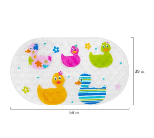 Коврик противоскользящий для ванной детский, УТЯТА, 69х39 см, 1 шт., BRAUBERG KIDS, 665184