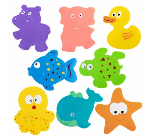 Мини-коврик для ванной набор 8 штук, АССОРТИ, BRAUBERG KIDS, картонная коробка, 665186