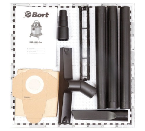 Пылесос хозяйственный BORT BSS-1220-Pro, 1250 Вт, сухая/влажная уборка, сила всасывания 250 Вт, бак 20 л, 98291797