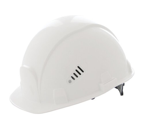 Каска защитная РОСОМЗ СОМЗ-55 Визион, ленточная регулировка, текстильное оголовье, БЕЛАЯ, 78217