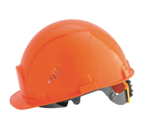 Каска защитная РОСОМЗ СОМЗ-55 Визион Rapid, храповый механизм регулировки, текстильное оголовье, ОРАНЖЕВАЯ, 78714