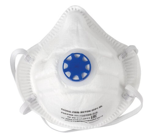 Респиратор противоаэрозольный, базовый класс защиты FFP1, с клапаном, формованный, ИСТОК, 892507