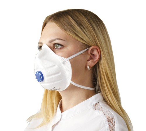 Респиратор противоаэрозольный, базовый класс защиты FFP1, с клапаном, формованный, ИСТОК, 892507