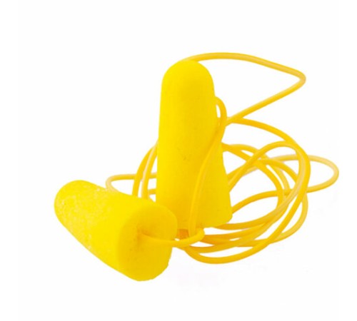 Беруши одноразовые со шнурком, 1 пара, пакет, ЕЛАНПЛАСТ, БЕР131101