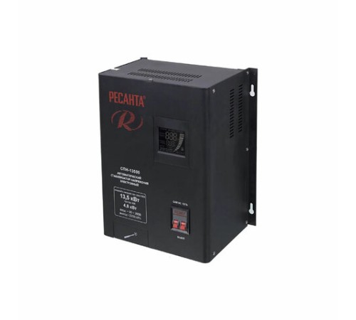 Стабилизатор РЕСАНТА СПН-13500, 13500 Вт, 90-260 В, настенное крепление, 63/6/28