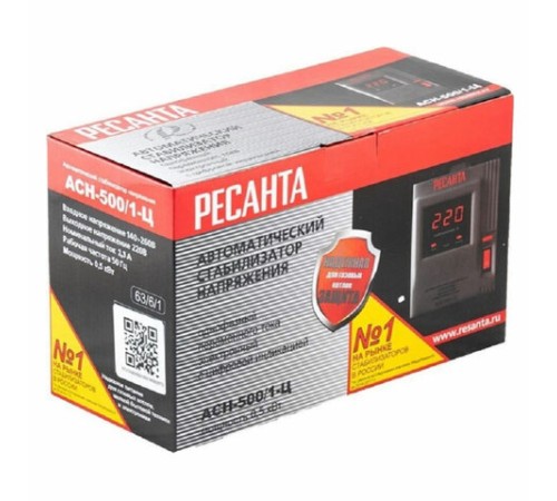 Стабилизатор РЕСАНТА АСН-500/1-Ц, 500 Вт, 140-260 В, напольный, 63/6/1