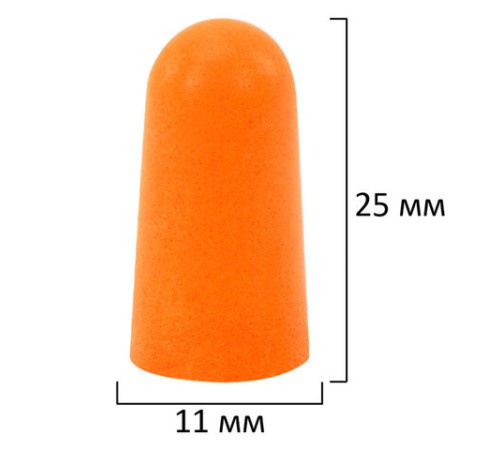 Беруши одноразовые пенополиуретановые без шнурка, 1 пара в пакете, SNR 43 дБ, RABBITEX (РАББИТЕКС), 671312