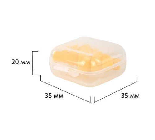 Беруши многоразовые силиконовые без шнурка, 1 пара в контейнере, SNR 37 дБ, RABBITEX (РАББИТЕКС), 671315