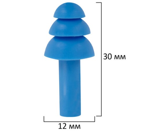 Беруши многоразовые термопластэластомерные без шнурка, 1 пара в контейнере, SNR 32 дБ, RABBITEX (РАББИТЕКС), 671316