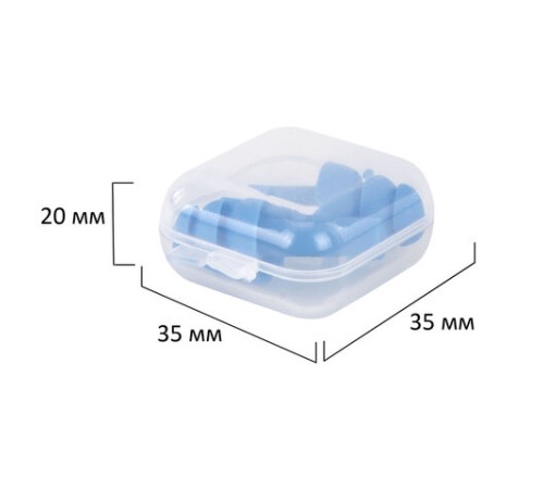 Беруши многоразовые термопластэластомерные без шнурка, 1 пара в контейнере, SNR 32 дБ, RABBITEX (РАББИТЕКС), 671316