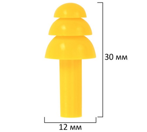 Беруши многоразовые силиконовые со шнурком, 1 пара в контейнере, SNR 37 дБ, RABBITEX, 671317