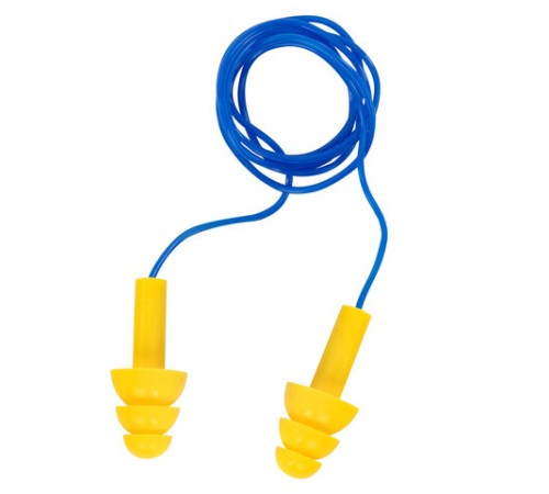 Беруши многоразовые силиконовые со шнурком, 1 пара в контейнере, SNR 37 дБ, RABBITEX, 671317