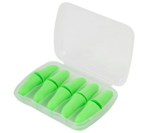 Беруши одноразовые пенополиуретановые без шнурка, КОМПЛЕКТ 5 пар в контейнере, SNR 43 дБ, RABBITEX (РАББИТЕКС), 671319