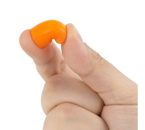 Беруши одноразовые пенополиуретановые без шнурка, КОМПЛЕКТ 500 пар в пакете, SNR 43 дБ, RABBITEX (РАББИТЕКС), 671321