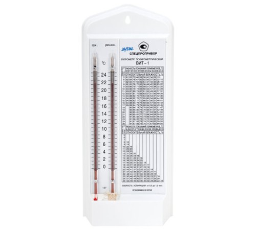 Гигрометр психрометрический ВИТ-1 с поверкой РФ, диапазон: от 0 до +25 °С