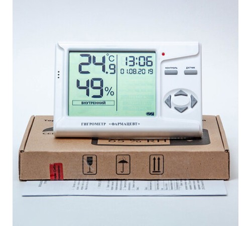 Гигрометр-термометр электронный ФАРМ-СИБ ТМФЦ-101 с поверкой РФ