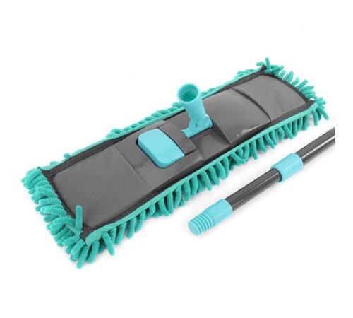 Швабра КОМПЛЕКТ флаундер 40 см + МОП синель (ТИП К) + черенок 70-120 см, ЛЮБАША БЮДЖЕТ, 700051