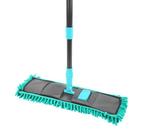 Швабра КОМПЛЕКТ флаундер 40 см + МОП синель (ТИП К) + черенок 70-120 см, ЛЮБАША БЮДЖЕТ, 700051