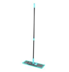 Швабра КОМПЛЕКТ флаундер 40 см + МОП микрофибра (ТИП К) + черенок 70-120 см, ЛЮБАША БЮДЖЕТ, 700052