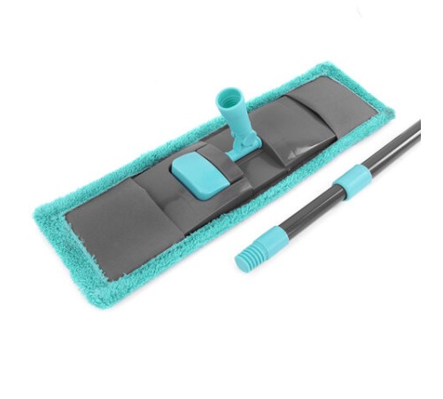 Швабра КОМПЛЕКТ флаундер 40 см + МОП микрофибра (ТИП К) + черенок 70-120 см, ЛЮБАША БЮДЖЕТ, 700052