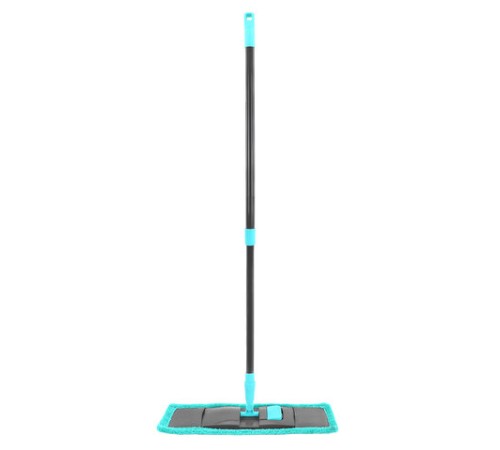 Швабра КОМПЛЕКТ флаундер 40 см + МОП микрофибра (ТИП К) + черенок 70-120 см, ЛЮБАША БЮДЖЕТ, 700052