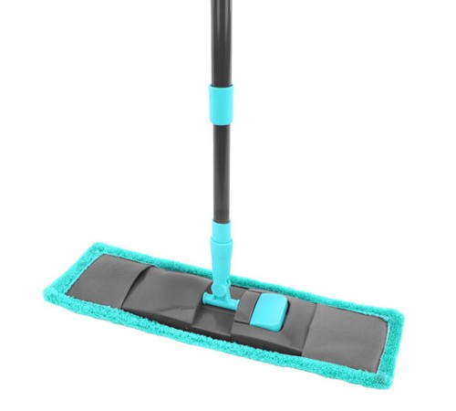 Швабра КОМПЛЕКТ флаундер 40 см + МОП микрофибра (ТИП К) + черенок 70-120 см, ЛЮБАША БЮДЖЕТ, 700052