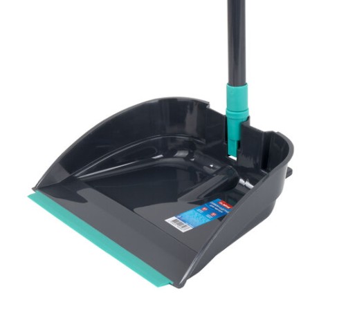 Совок для мусора КОМПЛЕКТ щетка + совок + 2 рукоятки 80 см и 83 см с резьбой, ЛЕНИВКА, LAIMA, 700055