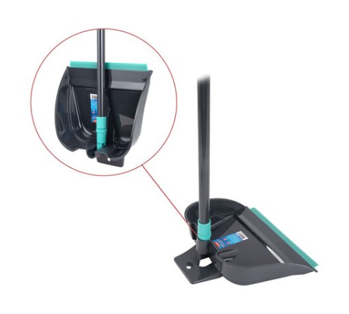 Совок для мусора КОМПЛЕКТ щетка + совок + 2 рукоятки 80 см и 83 см с резьбой, ЛЕНИВКА, LAIMA, 700055