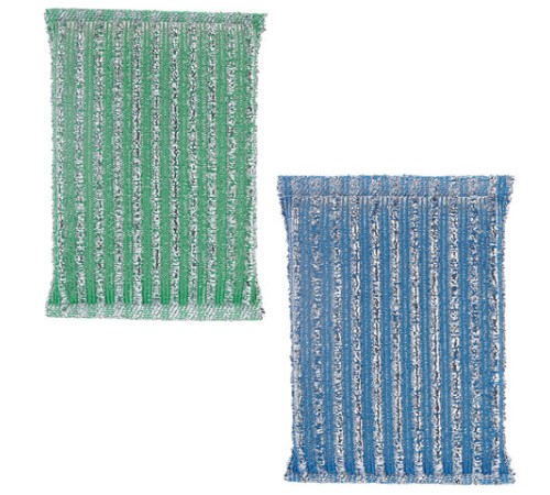 Губка-скрабер 13х8,5х1,5 см, поролон + абразивная оплетка, КОМПЛЕКТ 2 штуки, посуда, уборка, LAIMA, 700057