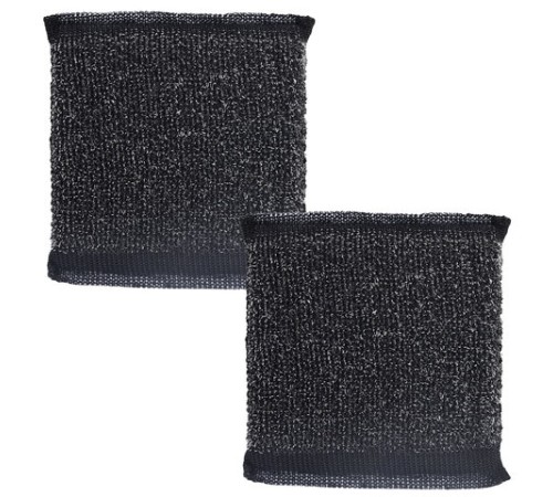 Губка-скрабер 11х10х1,5 см, поролон + металлическая оплетка КОМПЛЕКТ 2 штуки, посуда, уборка, LAIMA, 700058