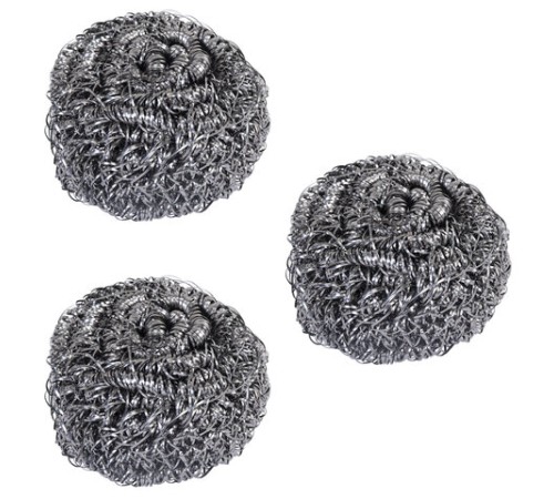 Губки (мочалки) металлические спиральные 3х15 г, КОМПЛЕКТ 3 шт., для посуды, гриля, плиты, LAIMA (ЛАЙМА), 700060