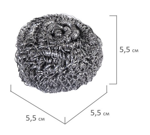 Губки (мочалки) металлические спиральные 3х15 г, КОМПЛЕКТ 3 шт., для посуды, гриля, плиты, LAIMA (ЛАЙМА), 700060