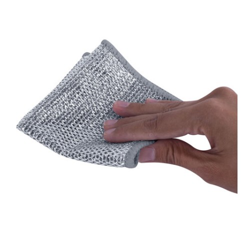 Тряпки-салфетки металлические, сетка-скрабер, 20х20 см, КОМПЛЕКТ 3 штуки, для мытья посуды и уборки, не оставляет царапин, LAIMA, 700062