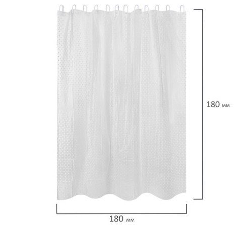 Шторка для ванной PEVA, 180х180 см, кольца в комплекте, 3 дизайна ассорти, УЗОРЫ, WBZ (ВБЗ), 700068