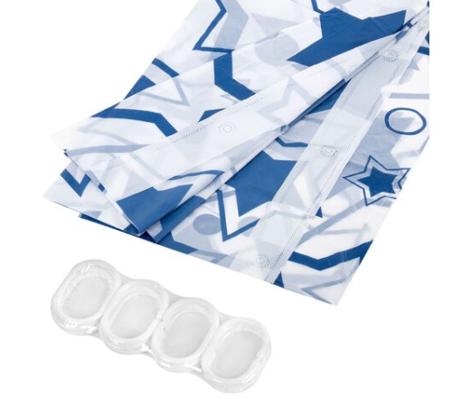 Шторка для ванной PEVA, 180х180 см, кольца в комплекте, 3 дизайна ассорти, УЗОРЫ, WBZ (ВБЗ), 700068