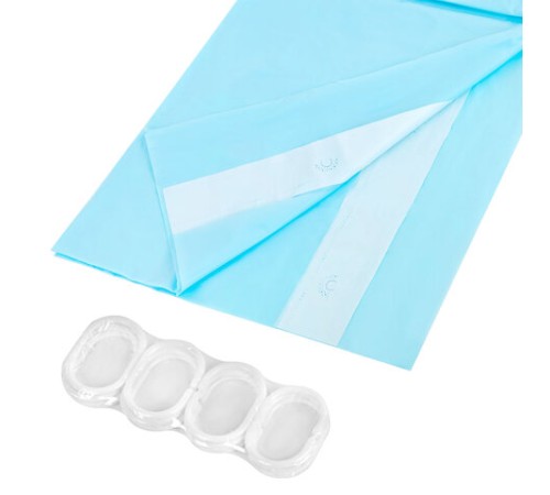 Шторка для ванной PEVA, 180х200 см, кольца в комплекте, 3 цвета ассорти (белый, голубой, коричневый), PRIMILA (ПРИМИЛА), 700073