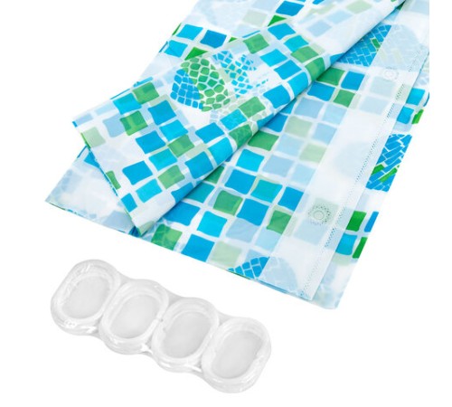 Шторка для ванной PEVA, 180х180 см, кольца в комплекте, 3 дизайна ассорти, МОРЕ, PRIMILA (ПРИМИЛА), 700074