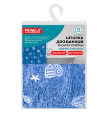 Шторка для ванной ПОЛИЭСТЕР, 180х180 см, кольца в комплекте, МОРЕ, PRIMILA (ПРИМИЛА), 700077