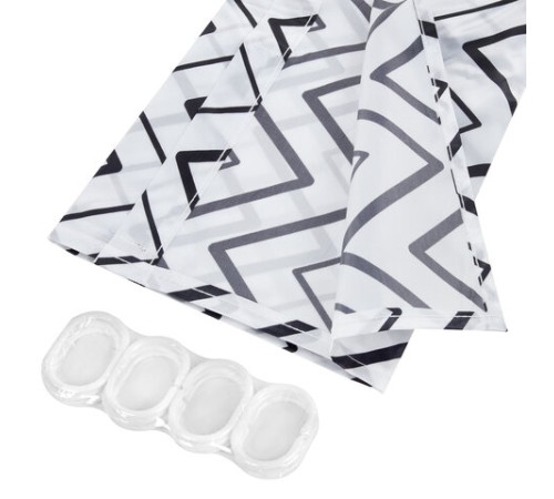 Шторка для ванной ПОЛИЭСТЕР, 180х180 см, кольца в комплекте, УЗОРЫ, PRIMILA (ПРИМИЛА), 700078